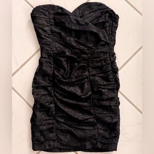 Strapless Evening Lace Mini Dress
